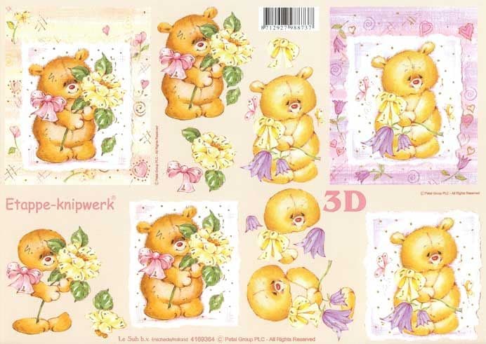 Ted 3d Decoupage Sheet