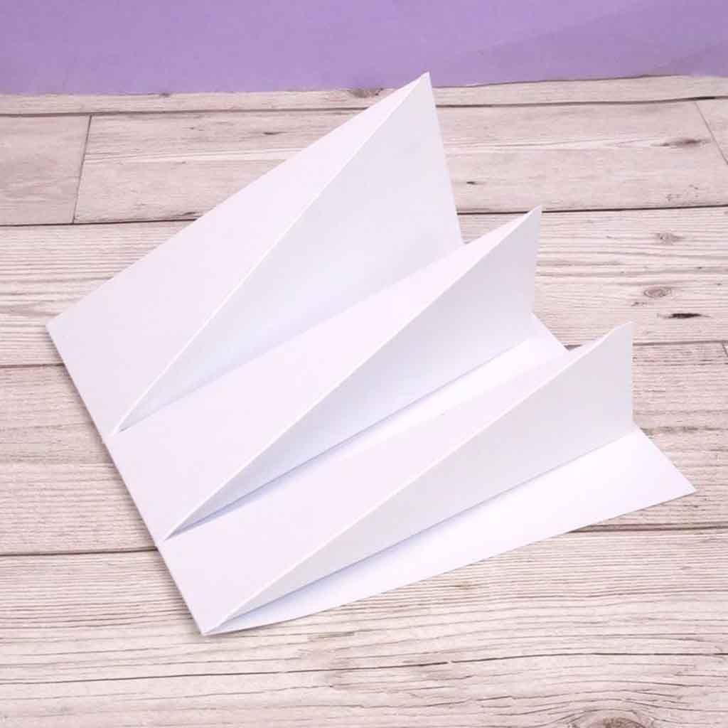 Three-Tier Folding Steps Card Blank & Envelope (5 Pack) For Your Paper Crafting