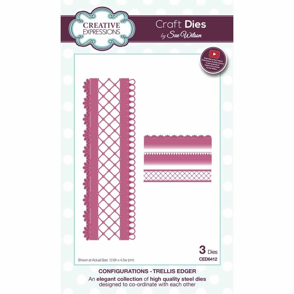 Trellis Edger Metal Craft Dies Designed by Sue Wilson for Paper Craft