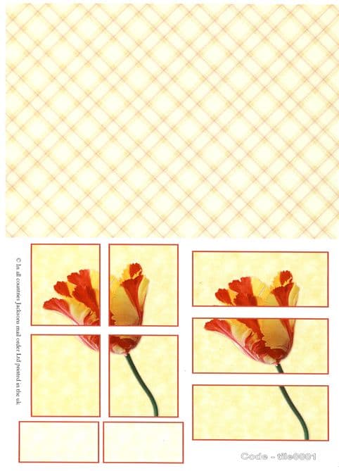 Tulip Tile Greeting Card Craft Sheet