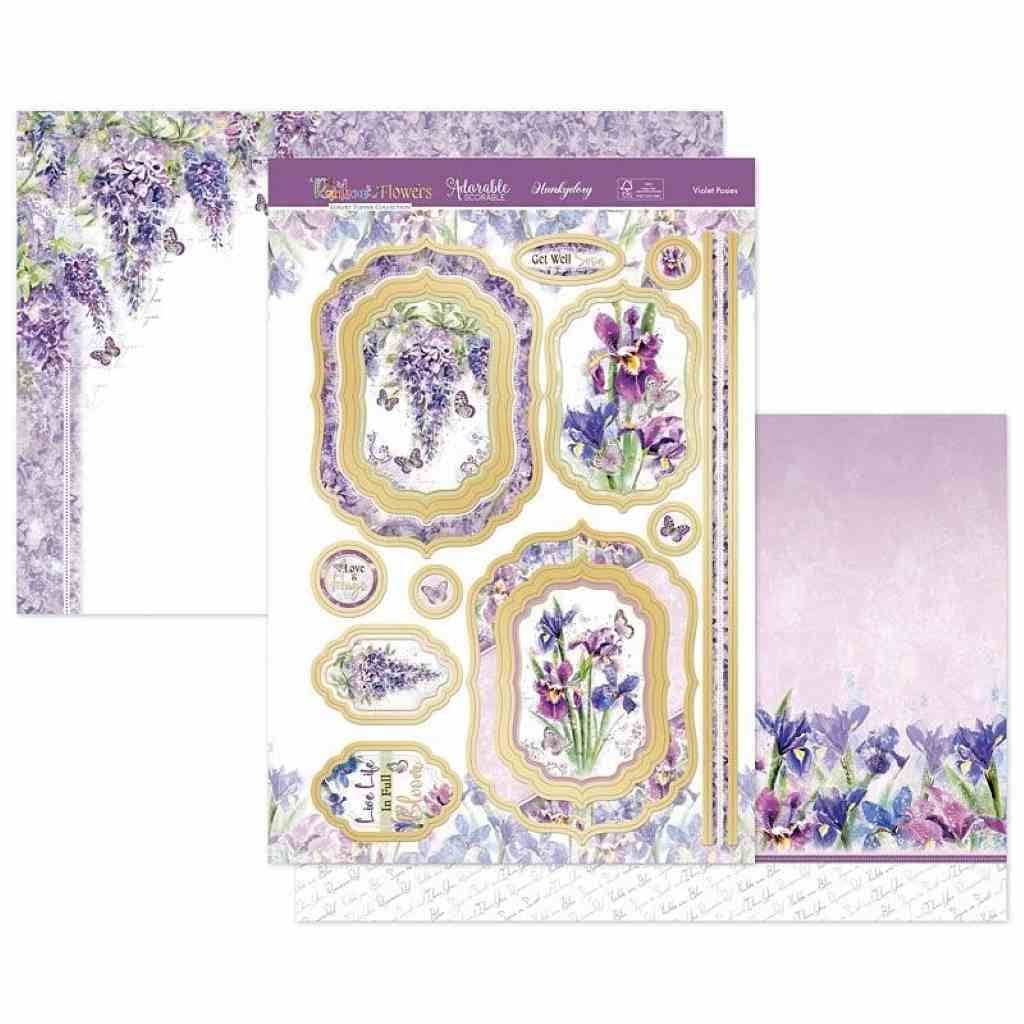 Violet Posies Die Cut Luxury Topper Set For Paper Craft