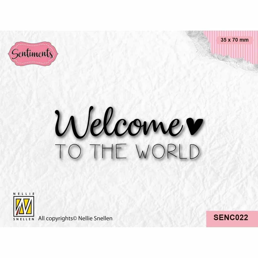 Welcome To The World Clear Unmounted Rubber Stamp for Paper Crafts