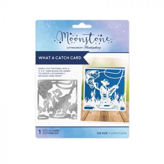 What A Catch Card Blank Paper Craft Hunkydory Moonstone Die