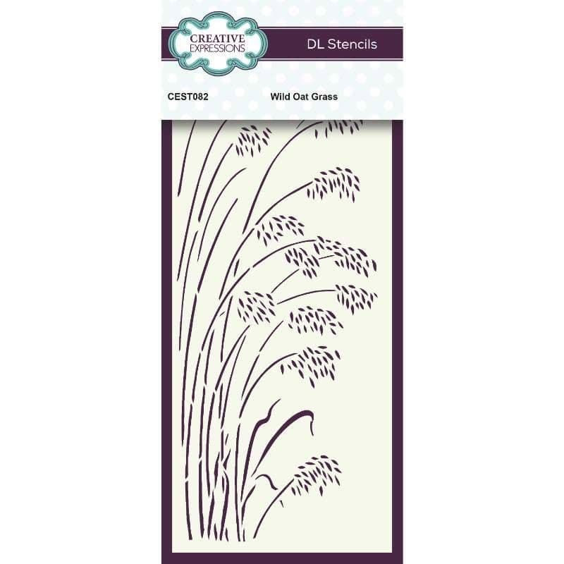 Wild Oat Grass DL Stencils For Paper Crafting Creative Expressions