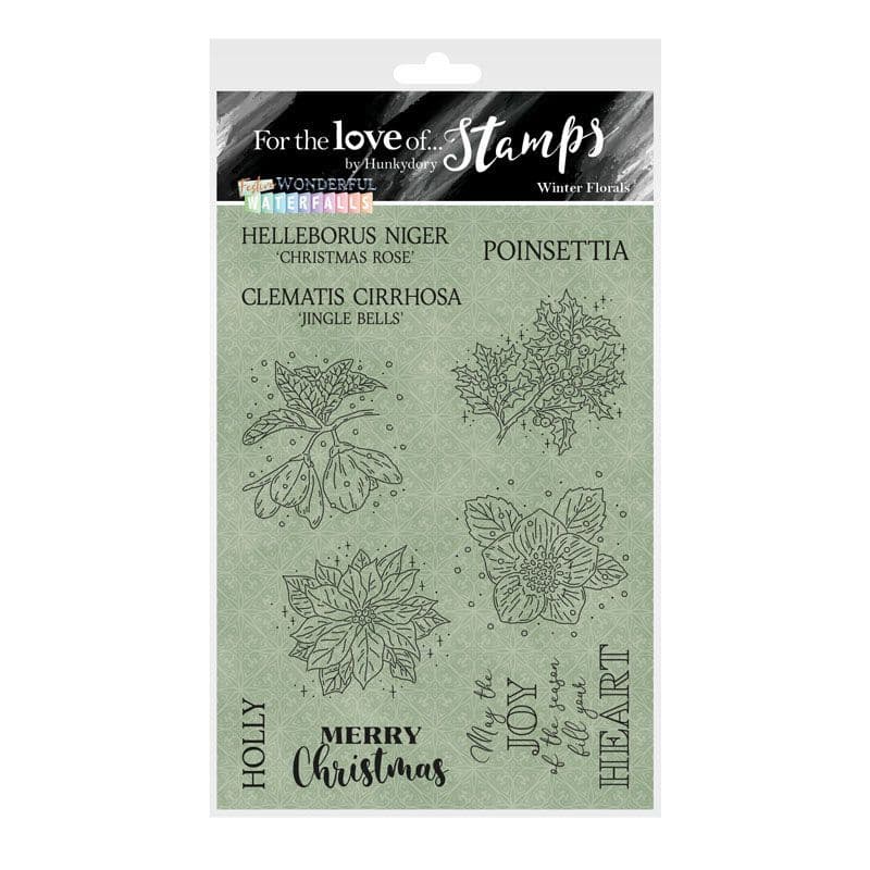 Winter Florals Clear Rubber Stamps by Hunkydory Crafts