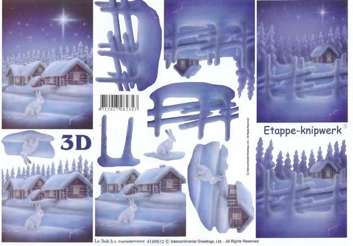 Winter Nights Christmas Designs 3d Decoupage Sheet