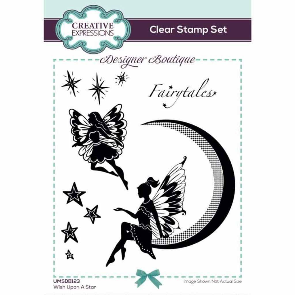 Wish Upon A Star Fairy Clear Rubber Stamp Set for Paper Craft