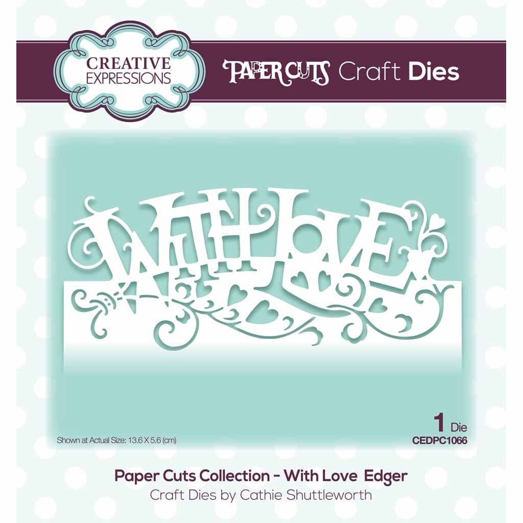 With Love Edger Paper Cuts Craft Metal Die for Cardmaking